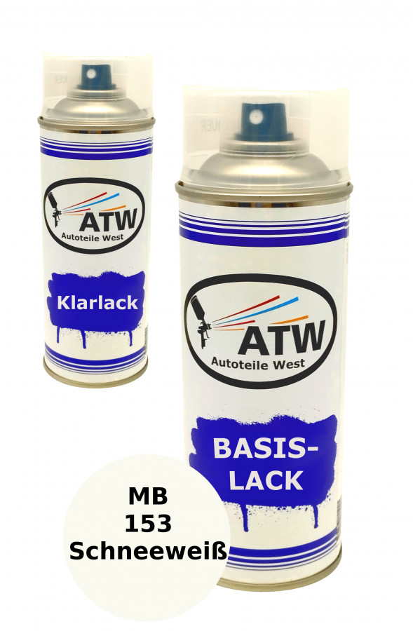 Autolack für Mercedes Benz 153 Schneeweiß +400ml Klarlack Set
